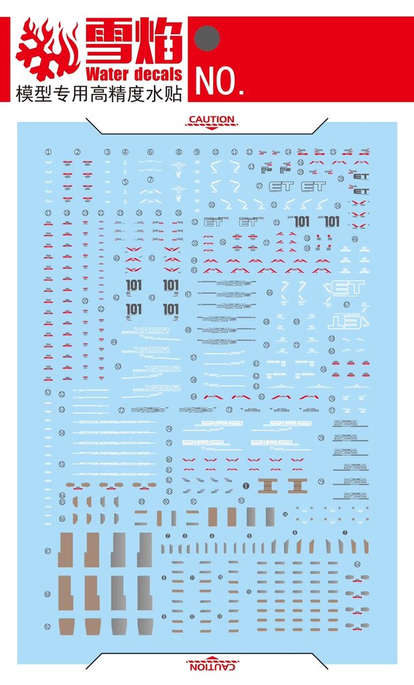 Flaming-Snow RG-21 Freedom Ver GCP Fluorescent Decals