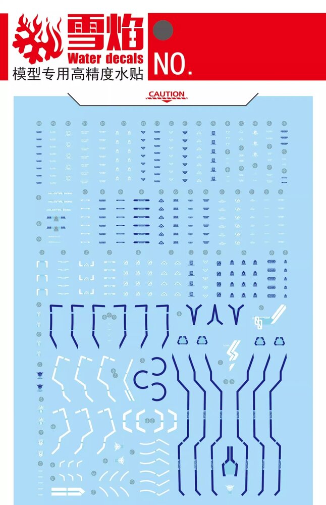 Flaming-Snow RG-08 00 Seven Swords Fluorescent Decals
