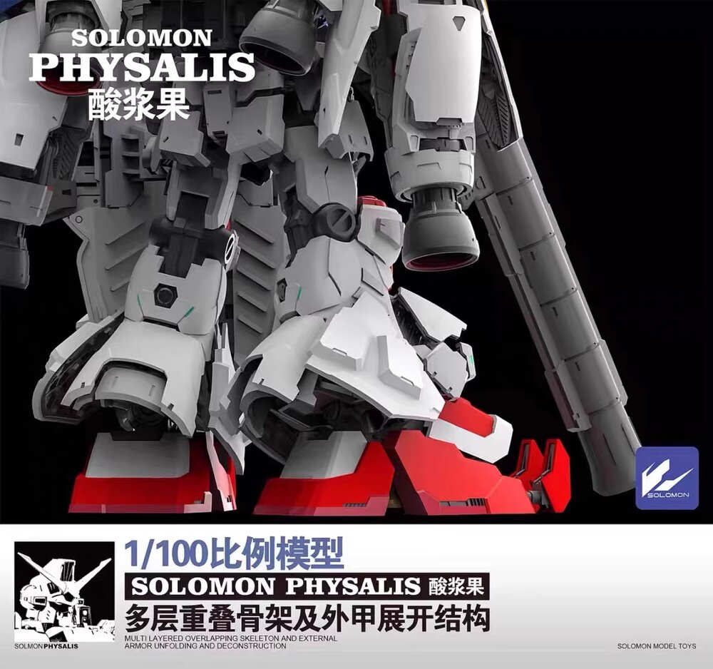 Solomon 1/100 RX-78GP02A Gundam Physalis + MLRS Backpack and Clear Armor Parts