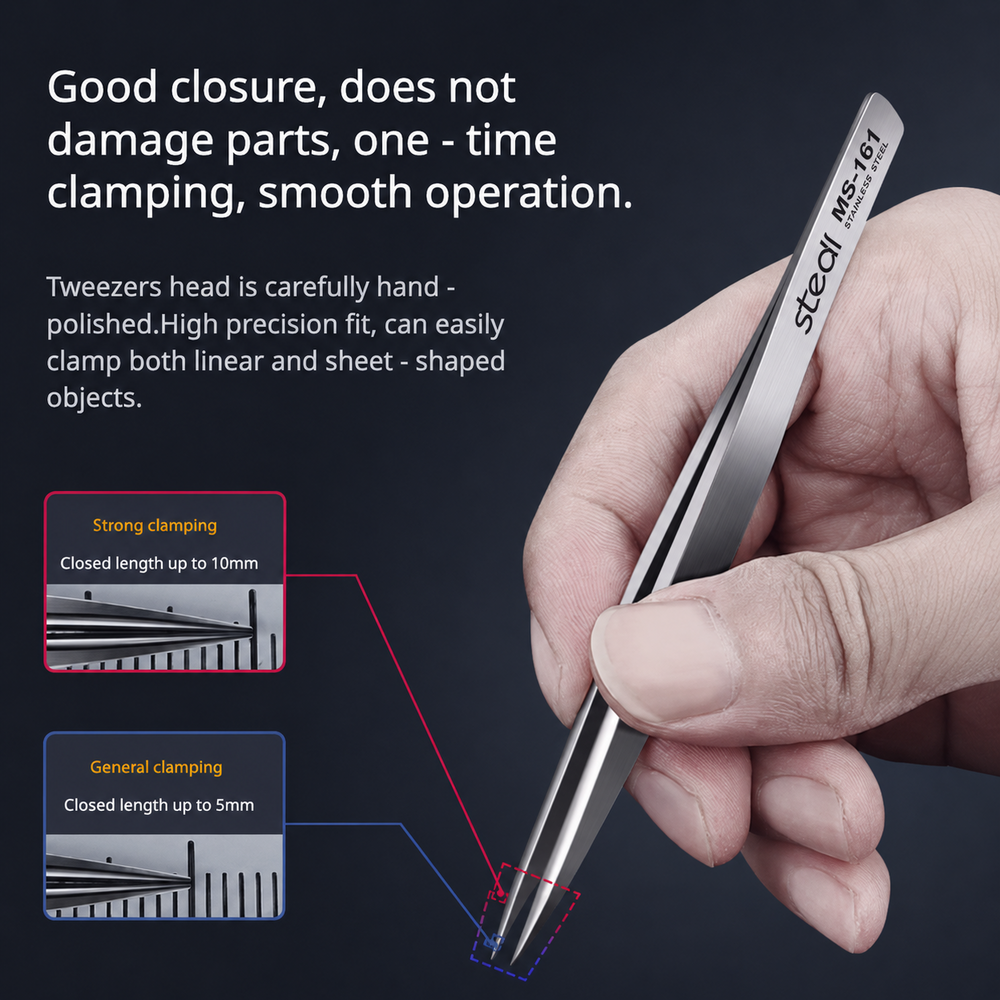 Stedi Thick-Walled Precision Tweezers (Curved) MS-163