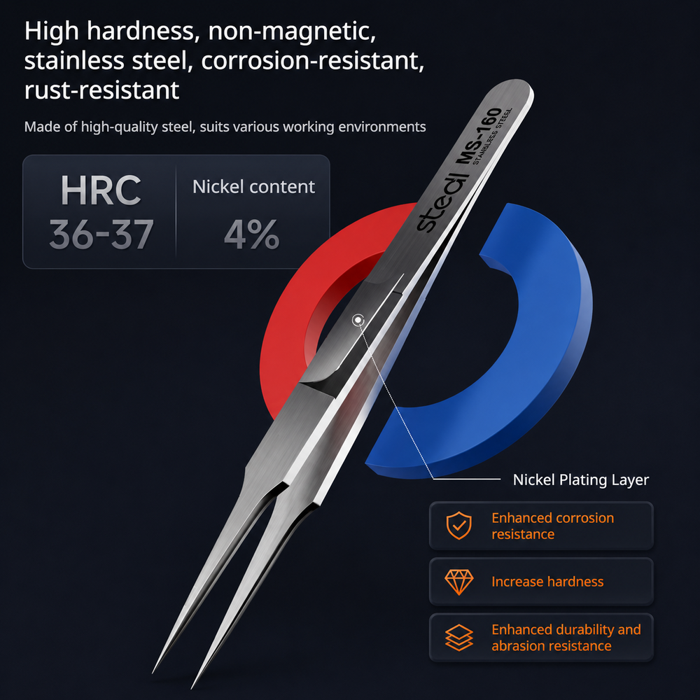 Stedi Thick-Walled Precision Tweezers (Curved) MS-163