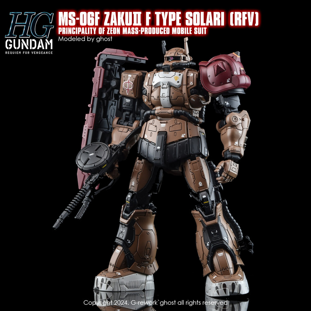 G-REWORK HG MS-06F Zaku II F Type Solari (RFV) Decals