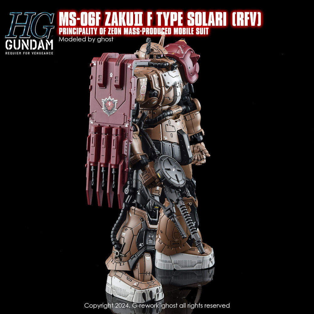 G-REWORK HG MS-06F Zaku II F Type Solari (RFV) Decals