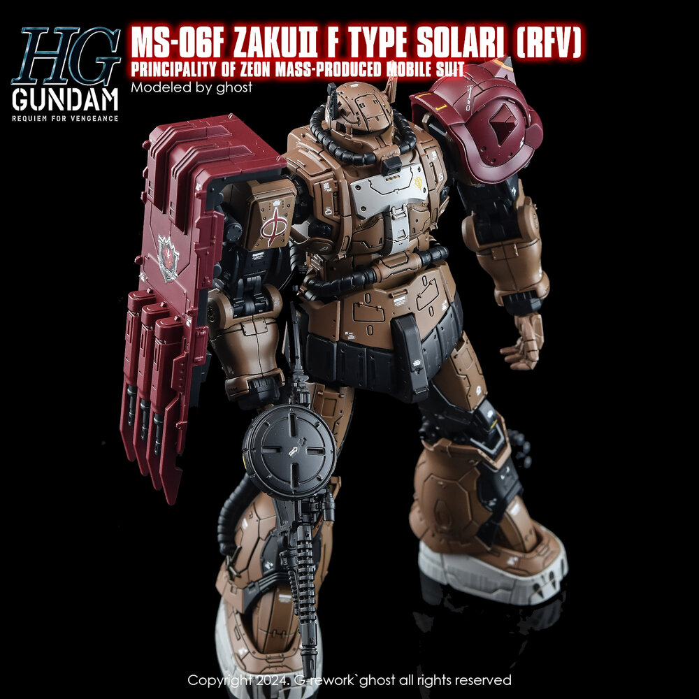 G-REWORK HG MS-06F Zaku II F Type Solari (RFV) Decals