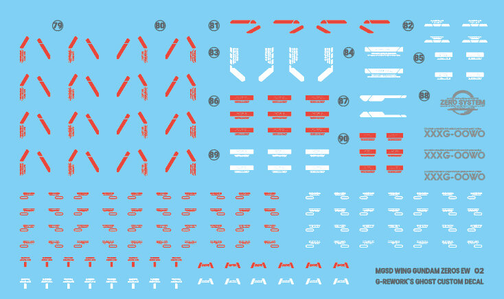 G-REWORK MGSD Wing Gundam Zero EW Decals