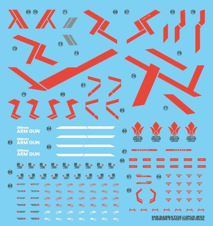 G-REWORK MG ASW-G-08 Gundam Barbatos Lupus Decals