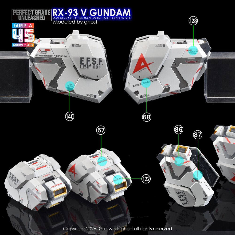 G-REWORK PG Unleashed RX-93 V Gundam Decals