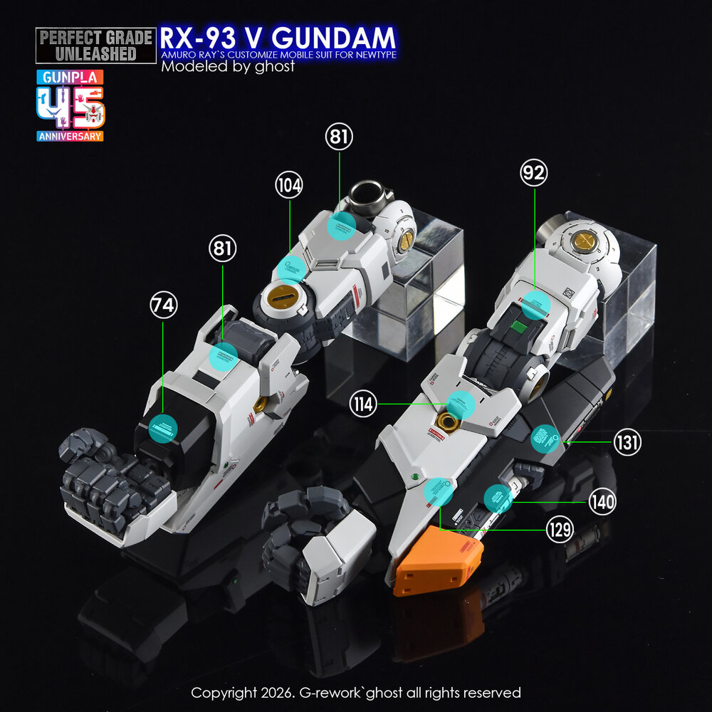G-REWORK PG Unleashed RX-93 V Gundam Decals