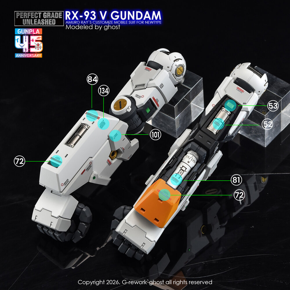 G-REWORK PG Unleashed RX-93 V Gundam Decals