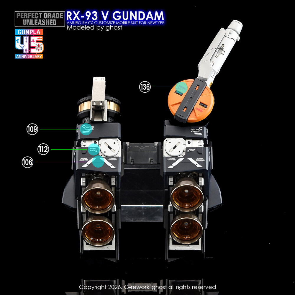 G-REWORK PG Unleashed RX-93 V Gundam Decals