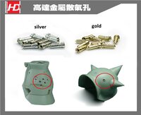 HD Metal Cooling Hole Long 1.8mm Diameter 10 stuks Zilver