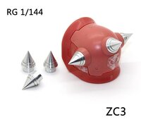JAO Parts ZC3 Spike Kort 8x5mm RG Zaku II Zilver