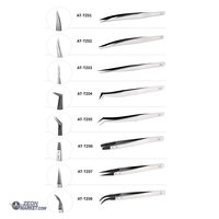 DSPIAE Gebogen Pincet Golden Feather AT-TZ05