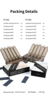 DSPIAE Flexible Sanding Pad Set FS 180-2500 Korrel 30stuks per set