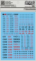 DL-Decal C003BR Nummers Zwart Rood