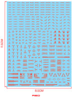 Delpi-Decal 1/100 Caution Signs Rood