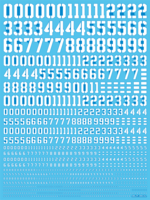 Delpi-Decal Nummers Universeel Wit