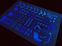 Flaming-Snow PG-01 Gundam Exia Full Set Fluorescerend Decals