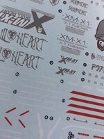 Flaming-Snow MG-69 Crossbone Gundam X-1 Full Cloth Fluorescent Decals