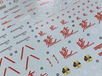 Flaming-Snow MG-46 Gundam Astray Red Dragon Fluorescent Decals