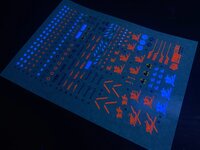 Flaming-Snow MG-46 Gundam Astray Red Dragon Fluorescent Decals