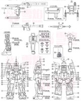Flaming-Snow MG-162 MS-06K Zaku Cannon Ver. Z Fluorescent Decals