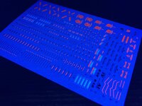 Flaming-Snow MG-116 Unicorn Perfectibility Fluorescent Decals