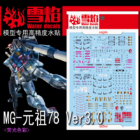 Flaming-Snow MG-17 RX-78-2 Ver. 3.0 Fluorescent Decals