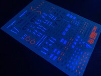 Flaming-Snow MG-10 Justice Gundam Fluorescent Decals