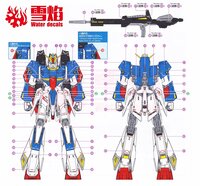 Flaming-Snow MG-138 Zeta Gundam Ver. Ka. Fluorescent Decals