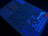 Flaming-Snow MG-59 Strike Freedom Fluorescent Decals