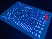 Flaming-Snow MG-48 MSM-07 Z&#039;Gok Fluorescent Decals