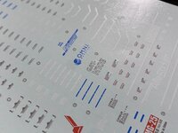 Flaming-Snow MG-25 Aile Strike Gundam MB Style Fluorescent Decals