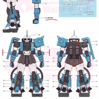 Flaming-Snow MG-180 Uma Lightning&#039;s Zaku II Fluorescent Decals