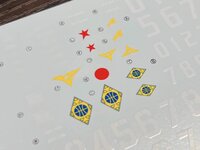 Flaming-Snow MG-113 Hi-Zack Fluorescent Decals