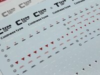 Flaming-Snow MG-134 F90 Mission Pack C &amp; T Type Fluorescent Decals