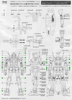 Flaming-Snow MG-121 RX-78-2 Ver. 3.0 (Recirculation Color/Neon Green) Fluorescent Decals