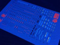 Flaming-Snow MG-112 Unicorn OVA Fluorescent Decals