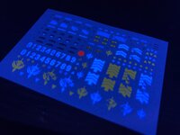 Flaming-Snow MG-102 MS-07B-3 Gouf Custom Fluorescent Decals