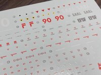 Flaming-Snow MG-94 F90 Fluorescent Decals