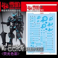 Flaming-Snow MG-122 Gundam Barbatos (recirculation color/neon blue) Fluorescent Decals