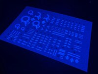 Flaming-Snow MG-122 Gundam Barbatos (recirculation color/neon blue) Fluorescent Decals