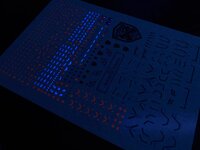 Flaming-Snow RG-31 Crossbone Gundam X1 Fluorescent + Hot Stamping Decals