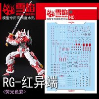 Flaming-Snow RG-50 Astray Red Frame Fluorescent Decals