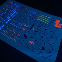 Flaming-Snow RG-25 Unicorn + Armed Armor DE Shield Fluorescent Decals