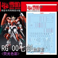 Flaming-Snow RG-09 00 Gundam Seven Sword/G Inspection Fluorescent Decals
