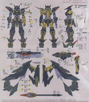 Flaming-Snow RG-24 Astray Gold Frame Amatsu Mina Fluorescent Decals