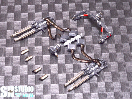 RG MSN-04 Sazabi Dual Gatling Gun plus Metal Chains (Resin Pakket)