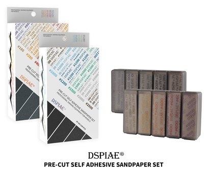 DSPIAE Zelfklevende Schuurpapier Sets 180-800 / 1000-2500, 100 stuks per Set
