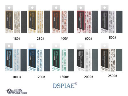 DSPIAE Zelfklevend Schuurpapier MSP 180-2500 Korrel